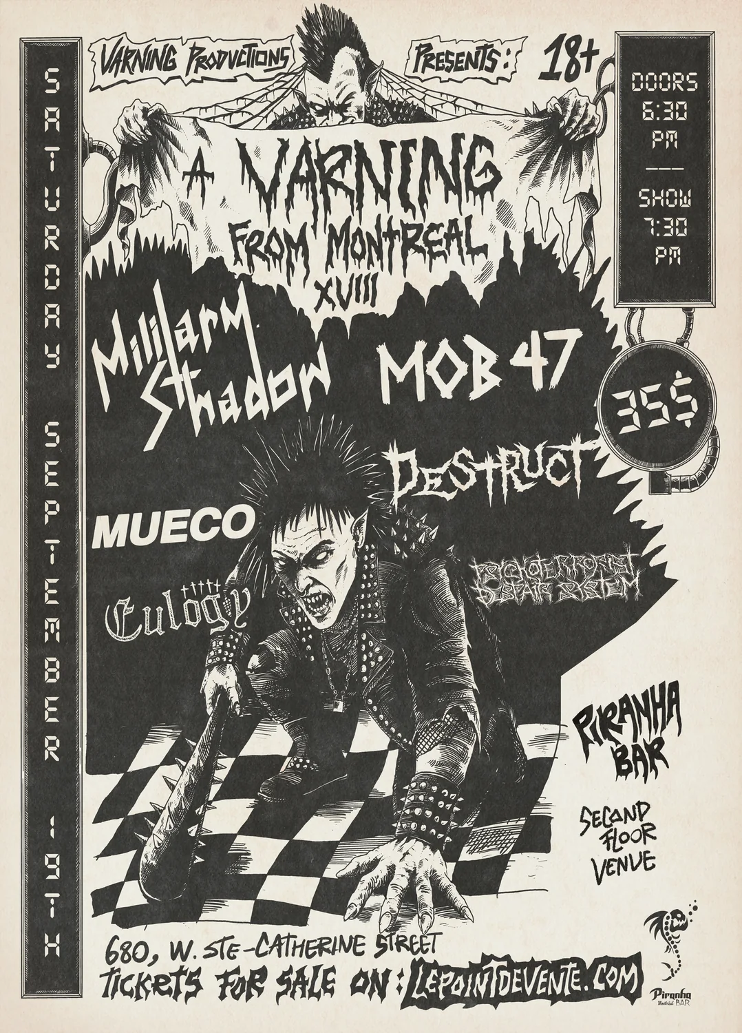 Saturday festival show flyer