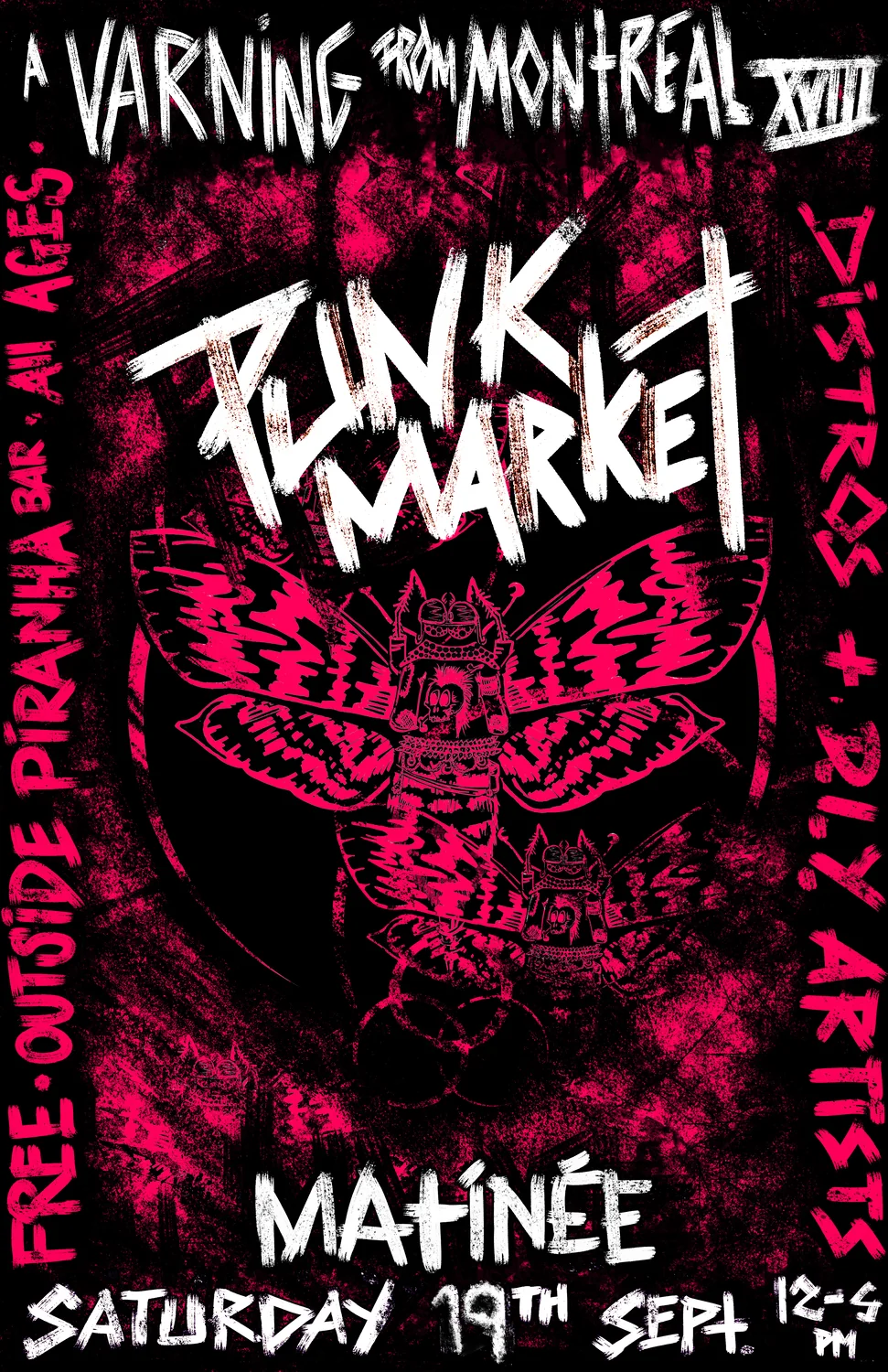 Saturday DIY punk market flyer